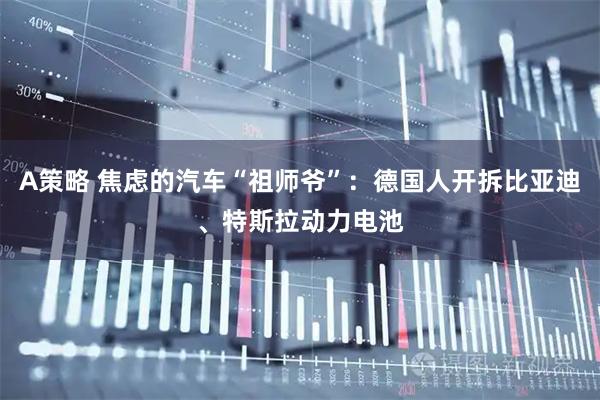 A策略 焦虑的汽车“祖师爷”：德国人开拆比亚迪、特斯拉动力电池