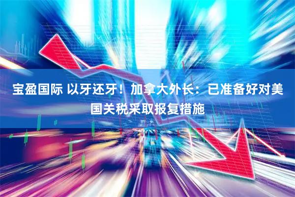 宝盈国际 以牙还牙！加拿大外长：已准备好对美国关税采取报复措施
